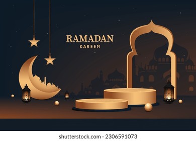 Festival for Muslim holy month Ramadan Kareem. vector design