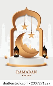 Festival for Muslim holy month Ramadan Kareem. vector design