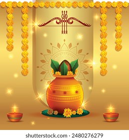 Festival Offer Poster Design Template India Festival,  Traditional festival holiday background for the New Year's Day for the states of Andhra Pradesh, Telangana, and Karnataka in India