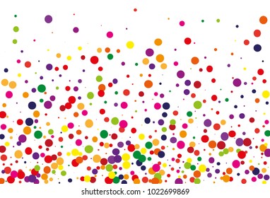 
Festival pattern with color round glitter, confetti. Random, chaotic polka dot. Bright background  for party invites, wedding, cards, phone Wallpapers. Vector illustration. Typographic design.
