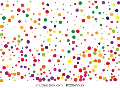 
Festival pattern with color round glitter, confetti. Random, chaotic polka dot. Bright background  for party invites, wedding, cards, phone Wallpapers. Vector illustration. Typographic design.
