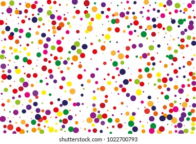 
Festival pattern with color round glitter, confetti. Random, chaotic polka dot. Bright background  for party invites, wedding, cards, phone Wallpapers. Vector illustration. Typographic design.
