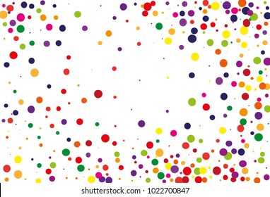 
Festival pattern with color round glitter, confetti. Random, chaotic polka dot. Bright background  for party invites, wedding, cards, phone Wallpapers. Vector illustration. Typographic design.
