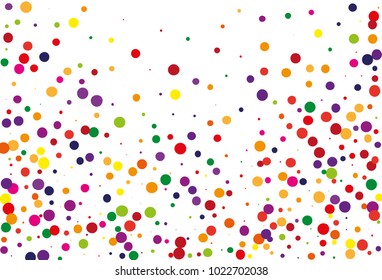 
Festival pattern with color round glitter, confetti. Random, chaotic polka dot. Bright background  for party invites, wedding, cards, phone Wallpapers. Vector illustration. Typographic design.
