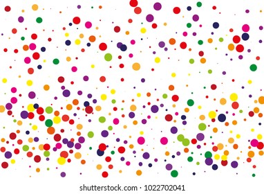 
Festival pattern with color round glitter, confetti. Random, chaotic polka dot. Bright background  for party invites, wedding, cards, phone Wallpapers. Vector illustration. Typographic design.
