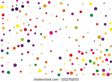 
Festival pattern with color round glitter, confetti. Random, chaotic polka dot. Bright background  for party invites, wedding, cards, phone Wallpapers. Vector illustration. Typographic design.
