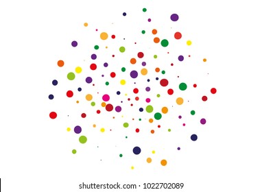 
Festival pattern with color round glitter, confetti. Random, chaotic polka dot. Bright background  for party invites, wedding, cards, phone Wallpapers. Vector illustration. Typographic design. 
