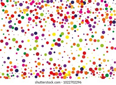 
Festival pattern with color round glitter, confetti. Random, chaotic polka dot. Bright background  for party invites, wedding, cards, phone Wallpapers. Vector illustration. Typographic design.
