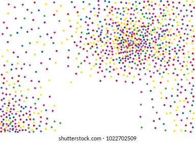 
Festival pattern with color round glitter, confetti. Random, chaotic polka dot. Bright background  for party invites, wedding, cards, phone Wallpapers. Vector illustration. Typographic design.
