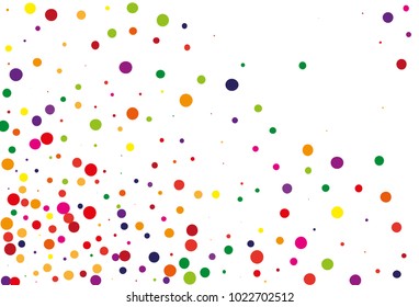 
Festival pattern with color round glitter, confetti. Random, chaotic polka dot. Bright background  for party invites, wedding, cards, phone Wallpapers. Vector illustration. Typographic design.
