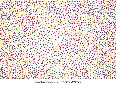 
Festival pattern with color round glitter, confetti. Random, chaotic polka dot. Bright background  for party invites, wedding, cards, phone Wallpapers. Vector illustration. Typographic design.
