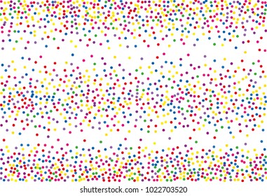 
Festival pattern with color round glitter, confetti. Random, chaotic polka dot. Bright background  for party invites, wedding, cards, phone Wallpapers. Vector illustration. Typographic design.
