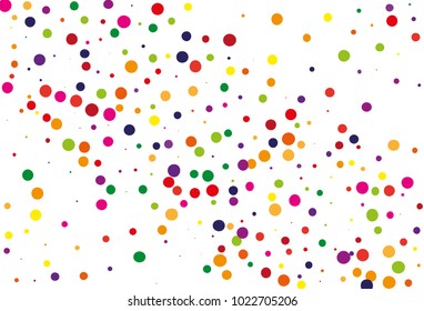 
Festival pattern with color round glitter, confetti. Random, chaotic polka dot. Bright background  for party invites, wedding, cards, phone Wallpapers. Vector illustration. Typographic design.
