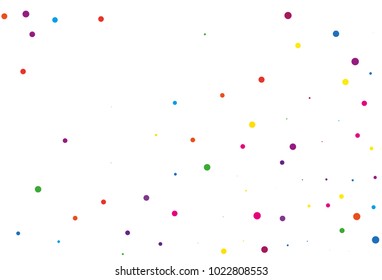 Festival pattern with color round glitter, confetti. Random, chaotic polka dot. Bright background  for party invites, wedding, cards, phone Wallpapers. Vector illustration. Typographic design.