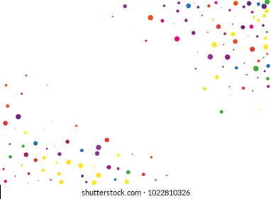 Festival pattern with color round glitter, confetti. Random, chaotic polka dot. Bright background  for party invites, wedding, cards, phone Wallpapers. Vector illustration. Typographic design. 