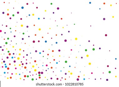 Festival pattern with color round glitter, confetti. Random, chaotic polka dot. Bright background  for party invites, wedding, cards, phone Wallpapers. Vector illustration. Typographic design. 