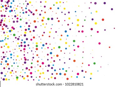 Festival pattern with color round glitter, confetti. Random, chaotic polka dot. Bright background  for party invites, wedding, cards, phone Wallpapers. Vector illustration. Typographic design.