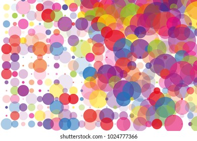 Festival pattern with color round glitter, confetti. Random, chaotic polka dot. Bright background  for party invites, wedding, cards, phone Wallpapers. Vector illustration. Typographic design.