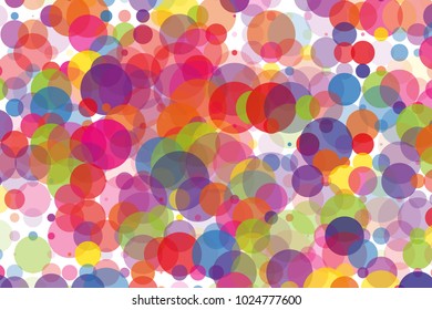 Festival pattern with color round glitter, confetti. Random, chaotic polka dot. Bright background  for party invites, wedding, cards, phone Wallpapers. Vector illustration. Typographic design.