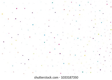 Festival pattern with color round glitter, confetti. Random, chaotic polka dot. Bright background  for party invites, wedding, cards, phone Wallpapers. Vector illustration. Typographic design.