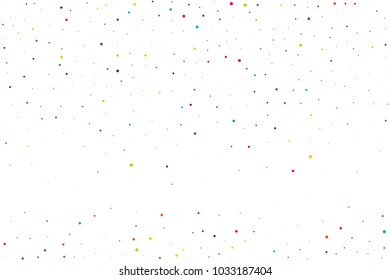 Festival pattern with color round glitter, confetti. Random, chaotic polka dot. Bright background  for party invites, wedding, cards, phone Wallpapers. Vector illustration. Typographic design.