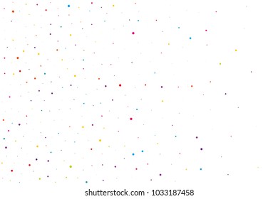 Festival pattern with color round glitter, confetti. Random, chaotic polka dot. Bright background  for party invites, wedding, cards, phone Wallpapers. Vector illustration. Typographic design.