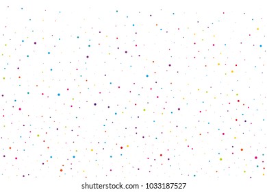 Festival pattern with color round glitter, confetti. Random, chaotic polka dot. Bright background  for party invites, wedding, cards, phone Wallpapers. Vector illustration. Typographic design.