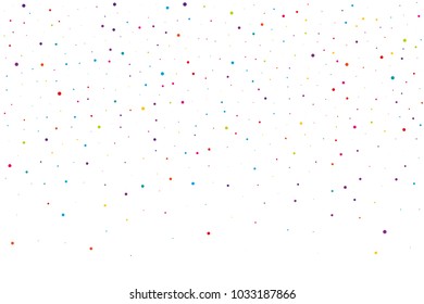 Festival pattern with color round glitter, confetti. Random, chaotic polka dot. Bright background  for party invites, wedding, cards, phone Wallpapers. Vector illustration. Typographic design.