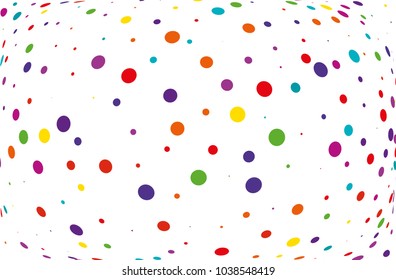 Festival pattern with color round glitter, confetti. Random, chaotic polka dot. Bright background  for party invites, wedding, cards, phone Wallpapers. Vector illustration. Typographic design.