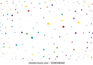 Festival pattern with color round glitter, confetti. Random, chaotic polka dot. Bright background  for party invites, wedding, cards, phone Wallpapers. Vector illustration. Typographic design.