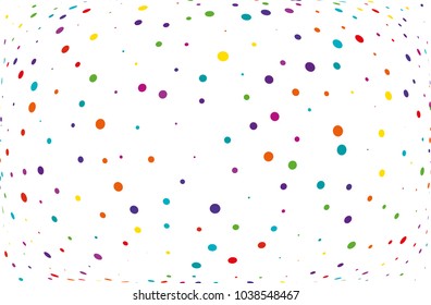 Festival pattern with color round glitter, confetti. Random, chaotic polka dot. Bright background  for party invites, wedding, cards, phone Wallpapers. Vector illustration. Typographic design.