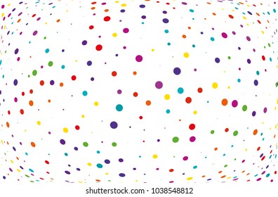 Festival pattern with color round glitter, confetti. Random, chaotic polka dot. Bright background  for party invites, wedding, cards, phone Wallpapers. Vector illustration. Typographic design.