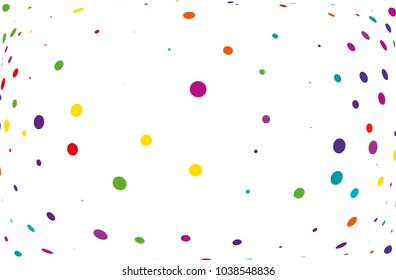 Festival pattern with color round glitter, confetti. Random, chaotic polka dot. Bright background  for party invites, wedding, cards, phone Wallpapers. Vector illustration. Typographic design.