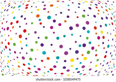 Festival pattern with color round glitter, confetti. Random, chaotic polka dot. Bright background  for party invites, wedding, cards, phone Wallpapers. Vector illustration. Typographic design.