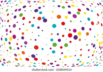 Festival pattern with color round glitter, confetti. Random, chaotic polka dot. Bright background  for party invites, wedding, cards, phone Wallpapers. Vector illustration. Typographic design.