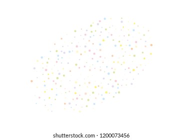 Festival pattern with color round glitter, confetti. Light backdrop. Random, chaotic polka dot. Background  for party invites, wedding, cards, phone Wallpapers. Vector illustration. Typographic design