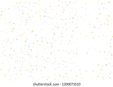 Festival pattern with color round glitter, confetti. Light backdrop. Random, chaotic polka dot. Background  for party invites, wedding, cards, phone Wallpapers. Vector illustration. Typographic design