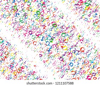 Festival pattern with color round glitter, confetti, serpentine. Bright background  for party invites, wedding, cards, phone Wallpapers. Vector illustration. Typographic design.