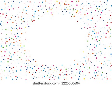 Festival pattern with color round glitter, confetti. Random, chaotic polka dot. Bright background  for party invites, wedding, cards, phone Wallpapers. Vector illustration. Typographic design.