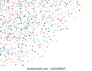 Festival pattern with color round glitter, confetti. Random, chaotic polka dot. Bright background  for party invites, wedding, cards, phone Wallpapers. Vector illustration. Typographic design.