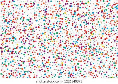 Festival pattern with color round glitter, confetti. Random, chaotic polka dot. Bright background  for party invites, wedding, cards, phone Wallpapers. Vector illustration.