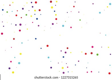 Festival pattern with color round glitter, confetti. Bright background  for party invites, wedding, cards, phone Wallpapers. Vector illustration.  Random, chaotic polka dot. 