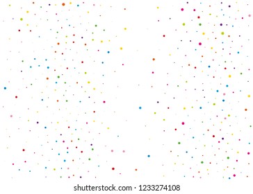 Festival pattern with color round glitter, confetti. Random, chaotic polka dot. Bright background  for party invites, wedding, cards, phone Wallpapers. Vector illustration. 