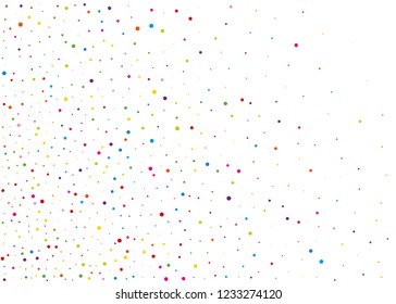 Festival pattern with color round glitter, confetti. Random, chaotic polka dot. Bright background  for party invites, wedding, cards, phone Wallpapers. Vector illustration. T