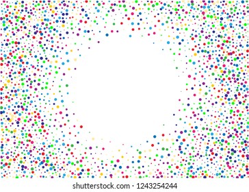 Festival pattern with color round glitter, confetti. Random, chaotic polka dot. Bright background  for party invites, wedding, cards, phone Wallpapers. Vector illustration. Typographic design.