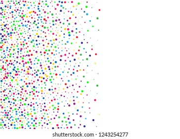 Festival pattern with color round glitter, confetti. Random, chaotic polka dot. Bright background  for party invites, wedding, cards, phone Wallpapers. Vector illustration. Typographic design.