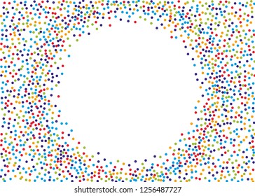 Festival pattern with color round glitter, confetti. Random, chaotic polka dot. Bright background  for party invites, wedding, cards, phone Wallpapers. Vector illustration. Typographic design.