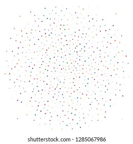 Festival pattern with color round glitter, confetti. Random, chaotic polka dot. Bright background  for party invites, wedding, cards, phone Wallpapers. Vector illustration. Typographic design.