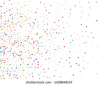 Festival pattern with color round glitter, confetti. Random, chaotic polka dot. Bright background  for party invites, wedding, cards, phone Wallpapers. Vector illustration. Typographic design.