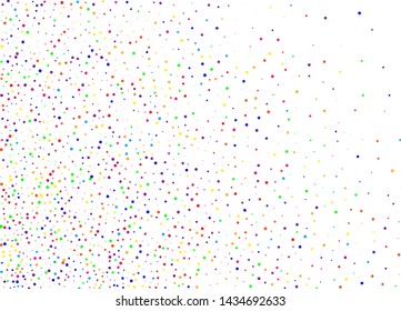 Festival pattern with color round glitter, confetti. Random, chaotic polka dot. Bright background  for party invites, wedding, cards, phone Wallpapers. Vector illustration. Typographic design.